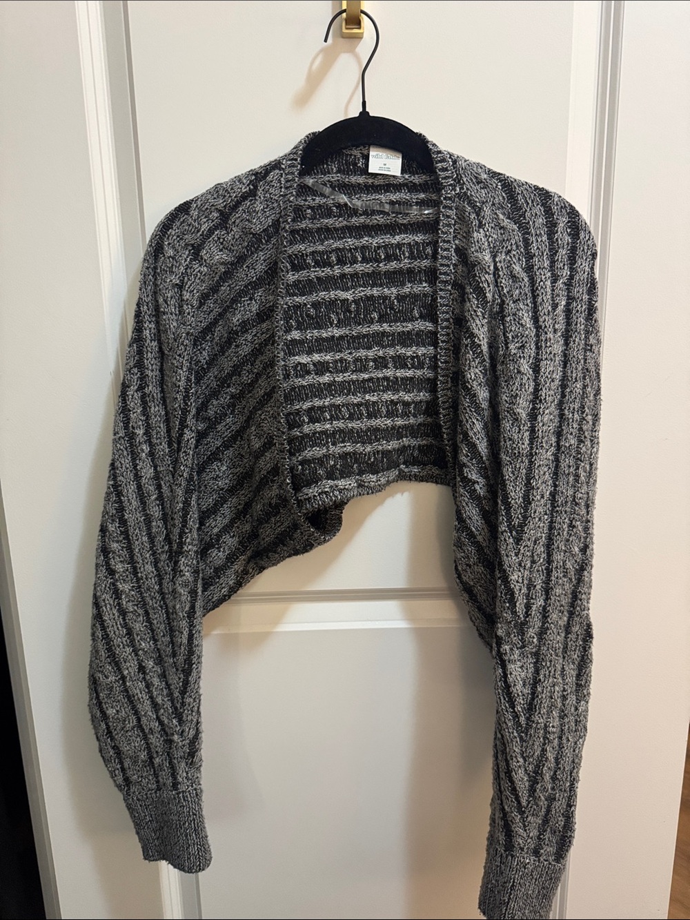 Grey & Black Shrug Cardigan